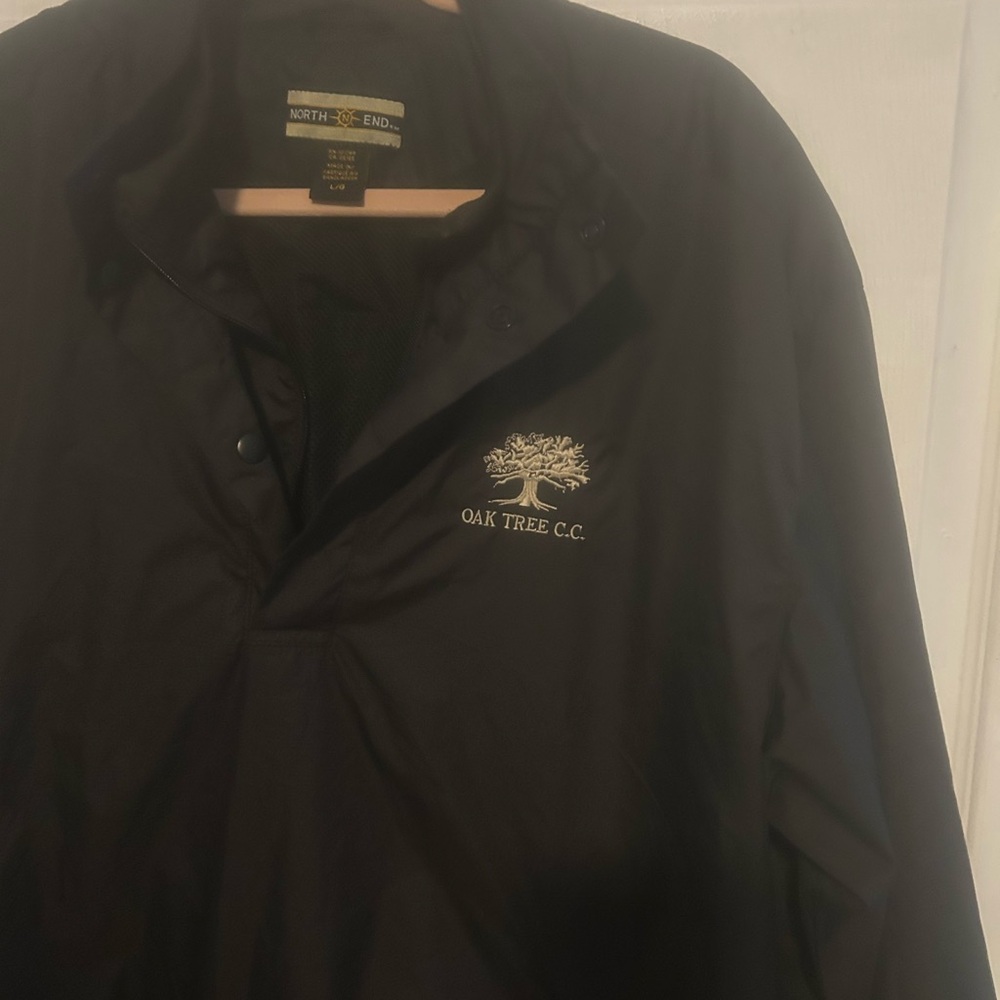 Oak Tree C.C. Black Windbreaker Jacket